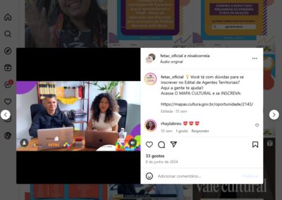 Busca ativa para inscrição no edital Agentes Territoriais
